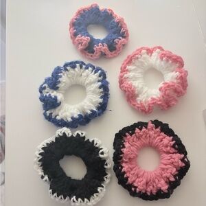 Colorful Handmade Crochet Scrunchies – Soft Hair Accessories”